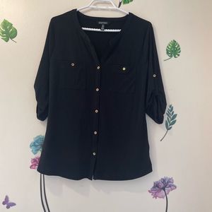Ellen Tracy black women’s shirts Size M